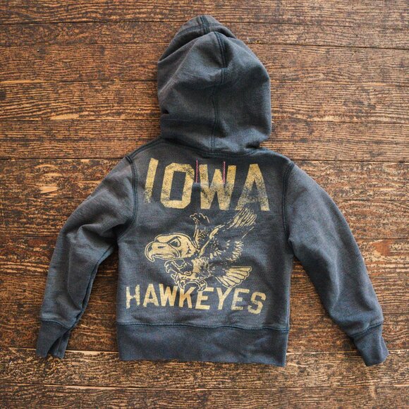 Charcoal Iowa Hawkeyes Zipper Hoodie: 2T - Picture 6 of 6